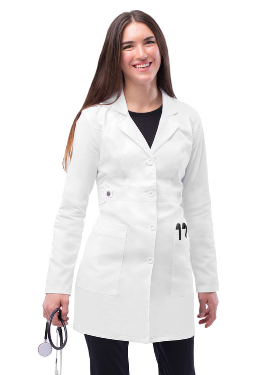 Adar Women's 36" Tab-Waist Lab Coat Style: 3304