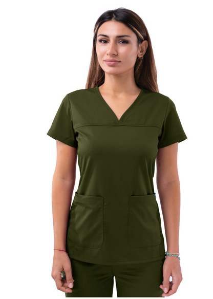 ADAR Sweetheart V-Neck Scrub Top (Without Zipper) P4210