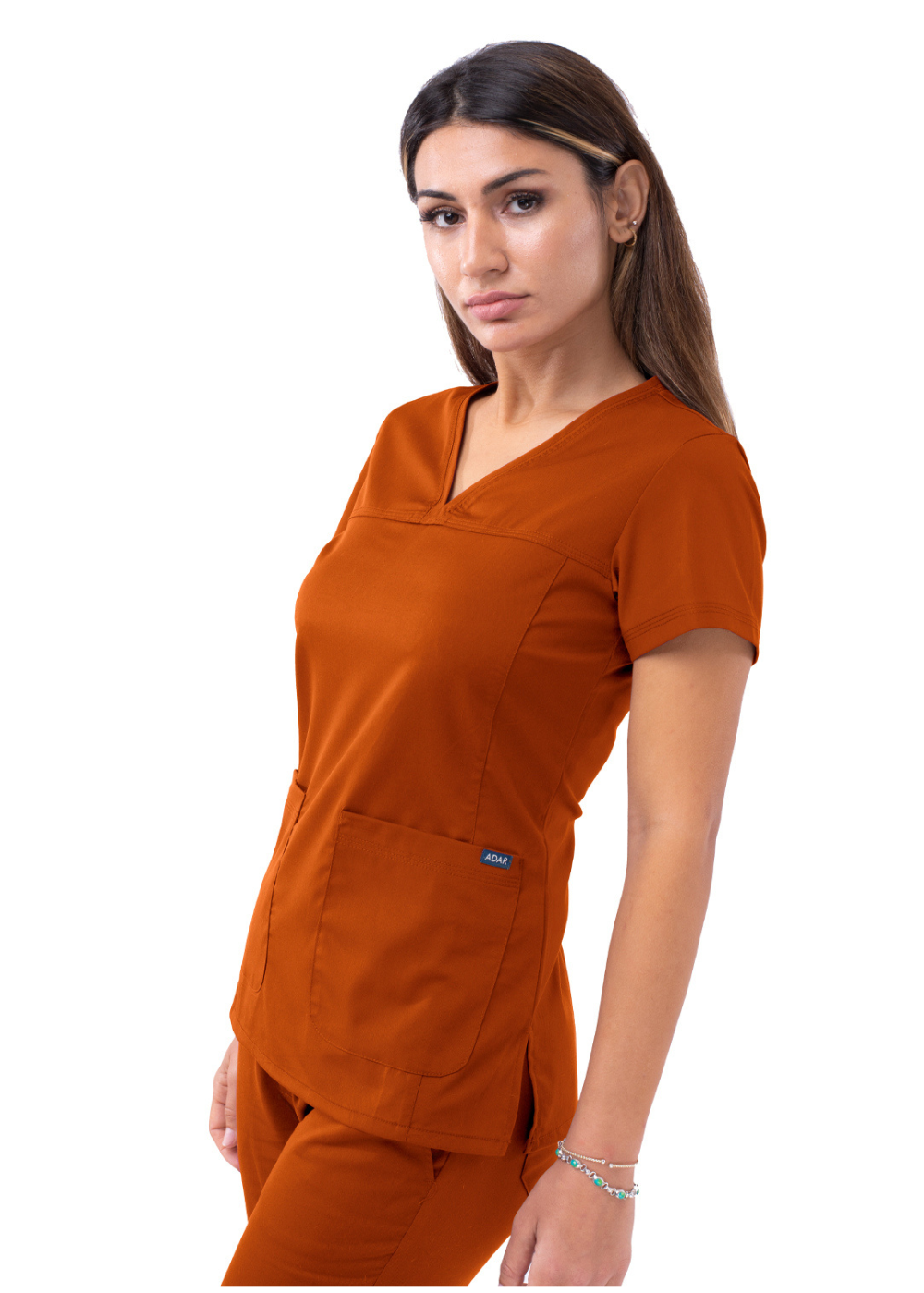 ADAR Sweetheart V-Neck Scrub Top (Without Zipper) P4210