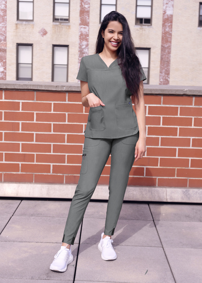 ADAR Sweetheart V-Neck Scrub Top (Without Zipper) P4210