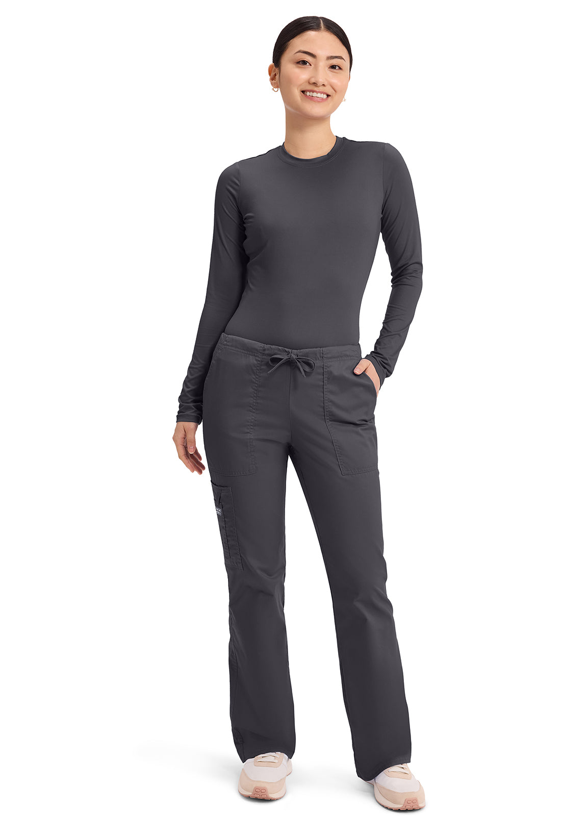 Cherokee Mid Rise Drawstring Cargo Pant WW Core Stretch 4044