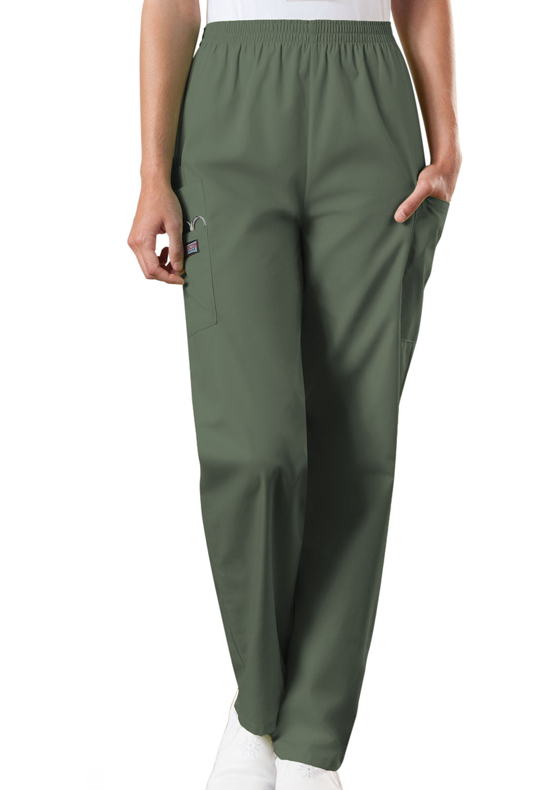 Cherokee WorkWear Women's Natural Rise Tapered Pull-On Cargo Pant 4200