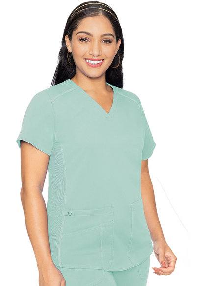 Med Couture V-Neck Shirttail Top #7459 ( pair with cargo pant 7739)