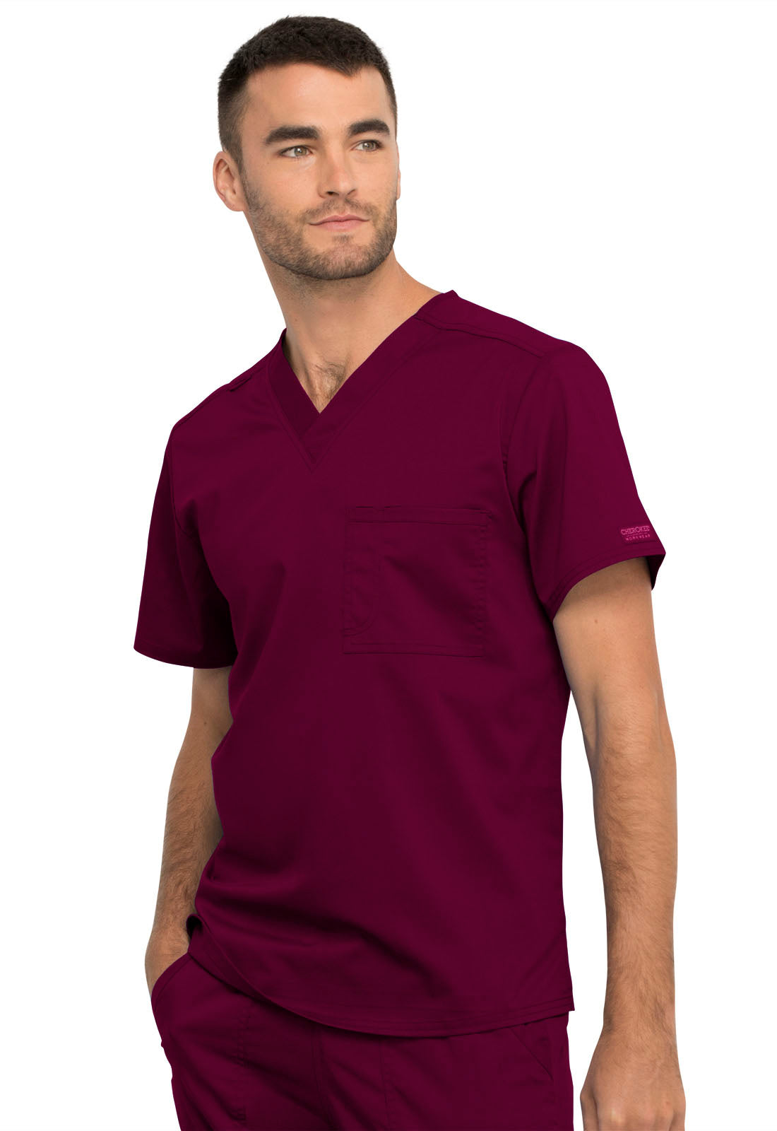 Cherokee WW Revolution Unisex 1 Pocket Tuckable V-Neck Top WW625